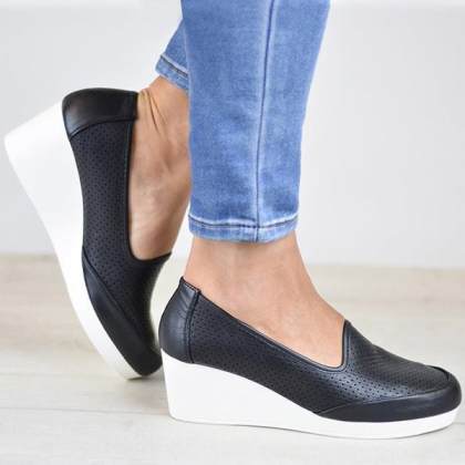 Women's Hollow Wedge Heel Shoes