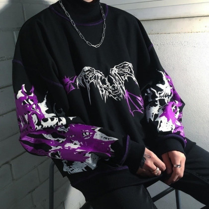 Fashion Personalized Printed High Neck Hoodie