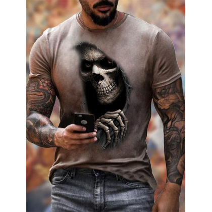 Mens skull print cozy T-shirt
