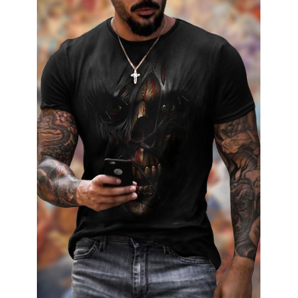 Mens skull print cozy T-shirt